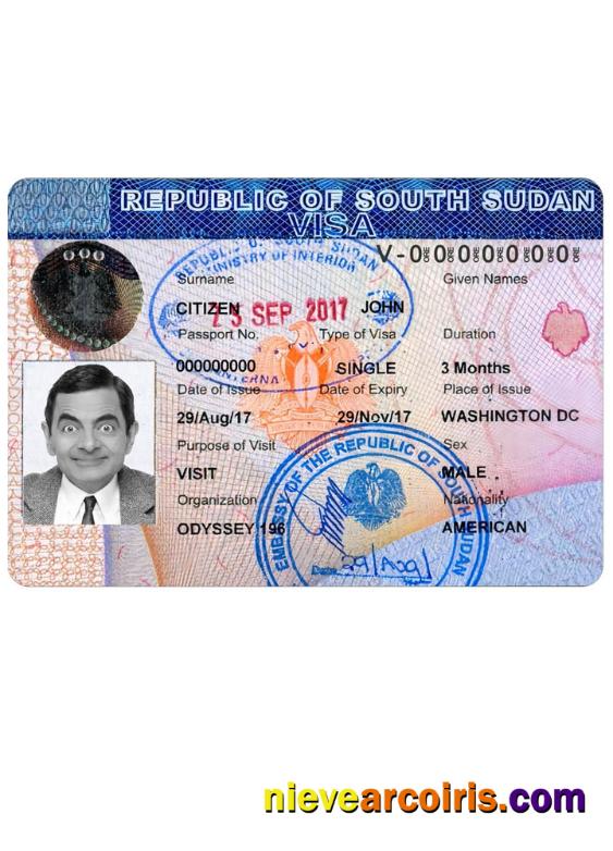SOUTH SUDAN travel visa